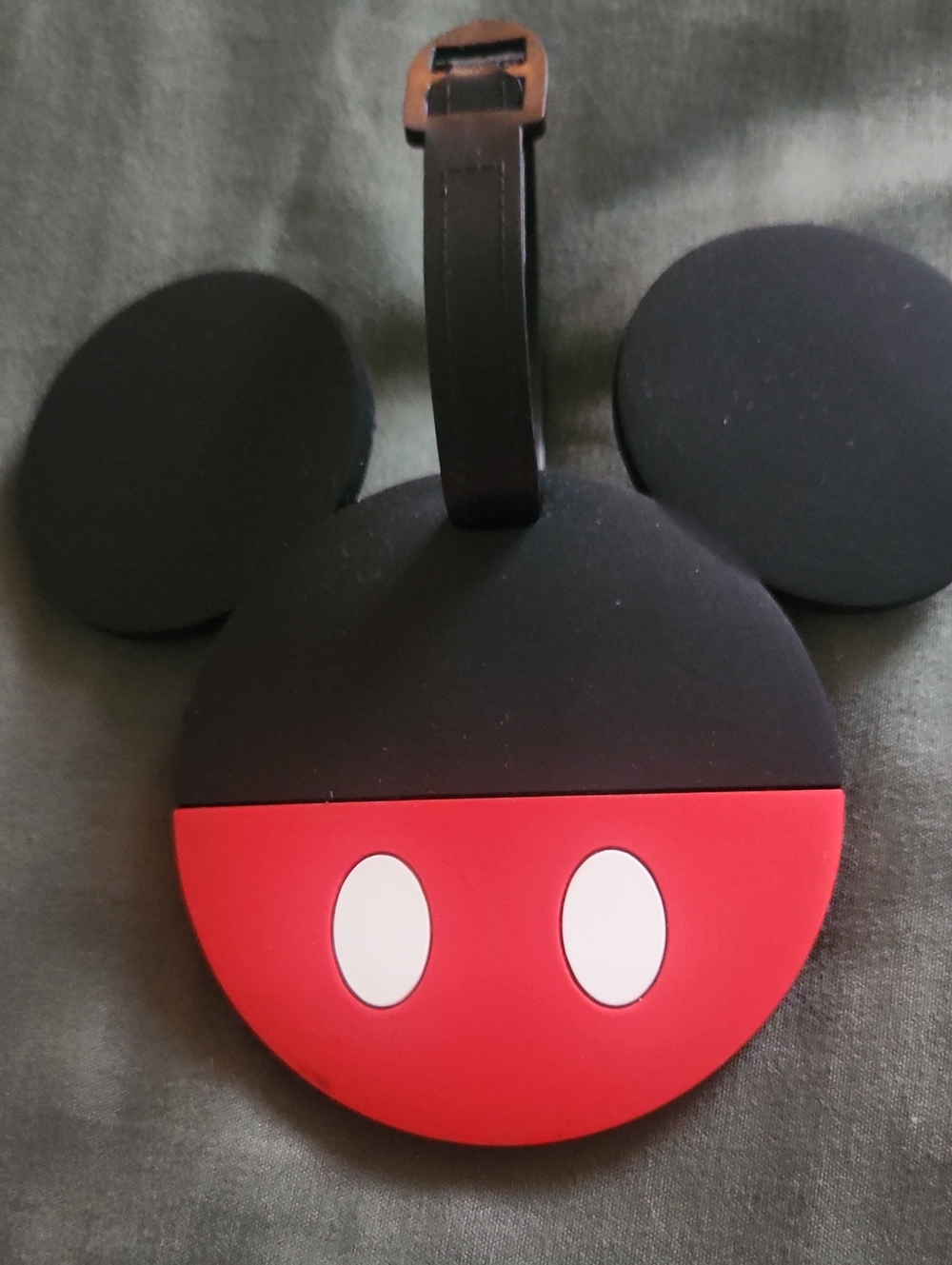 Disney Black & Red Mouse Luggage Tag with Strap